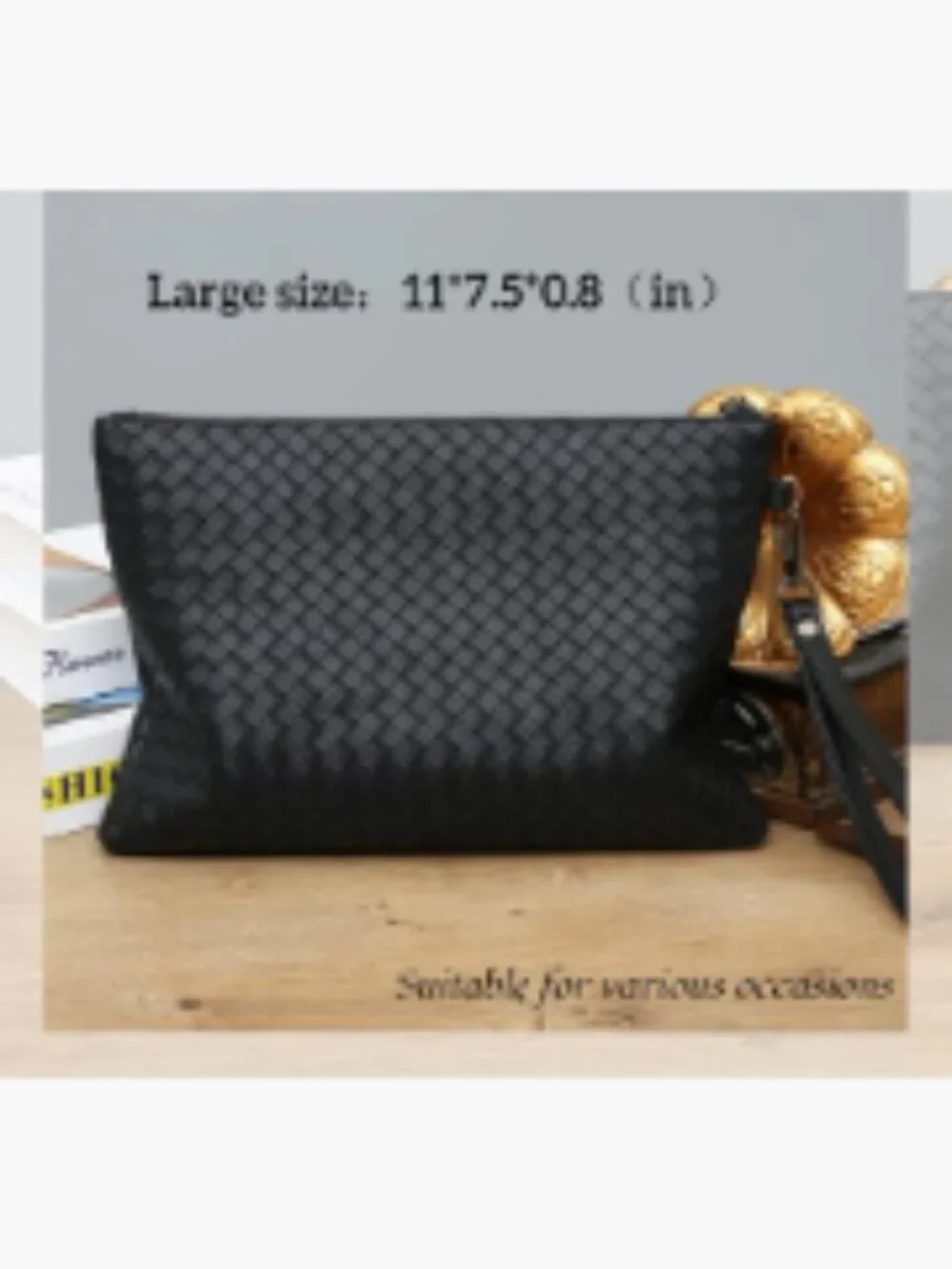 PU Leather Large Clutch Wallet with RFID Blocking
